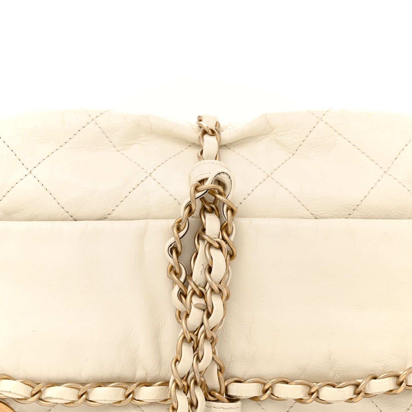 Calfskin Quilted Baluchon White