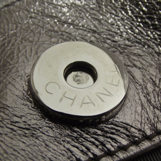 Leather Modern Chain Tote Metallic