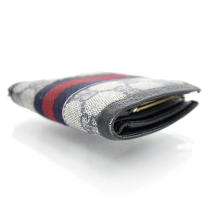 Gucci Monogram Web Compact Wallet Navy 4 of 8