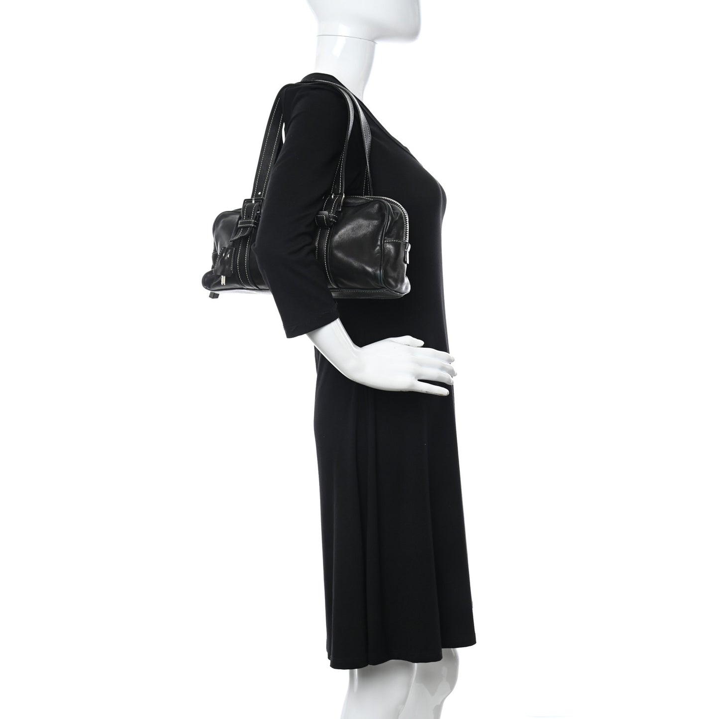 Soft Calf Shoulder Bag Black