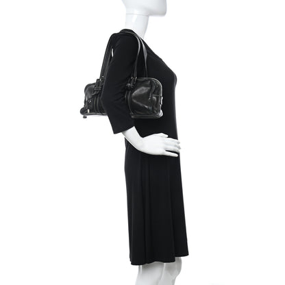 Prada Soft Calf Shoulder Bag Black 2 of 12