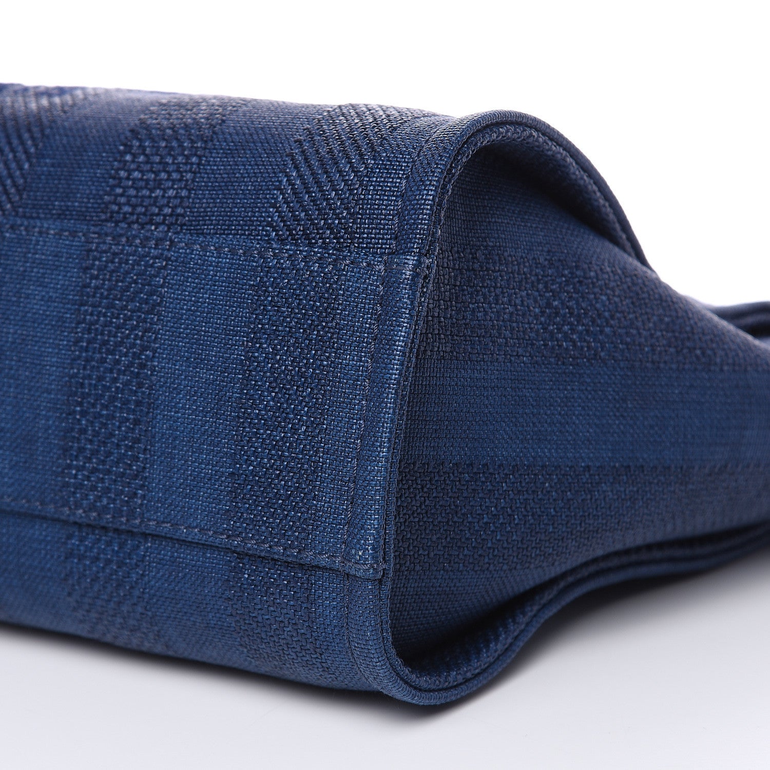 Chanel Mixed Fibers Striped Small Deauville Tote Navy Blue 10 of 10