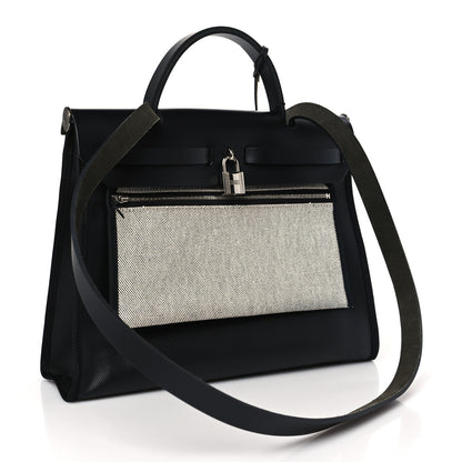 Hermes Toile H Berline Vache Hunter Herbag Zip PM 31 Black 4 of 10