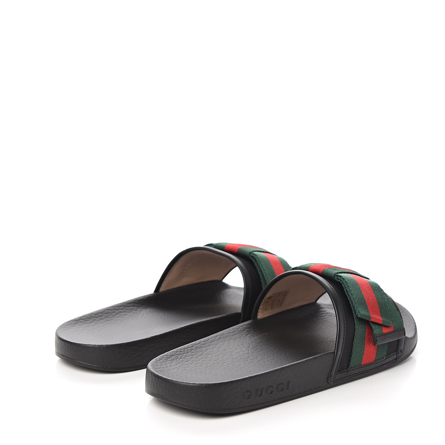Gucci Satin Web Bow Slide Sandals 41 Black 4 of 9