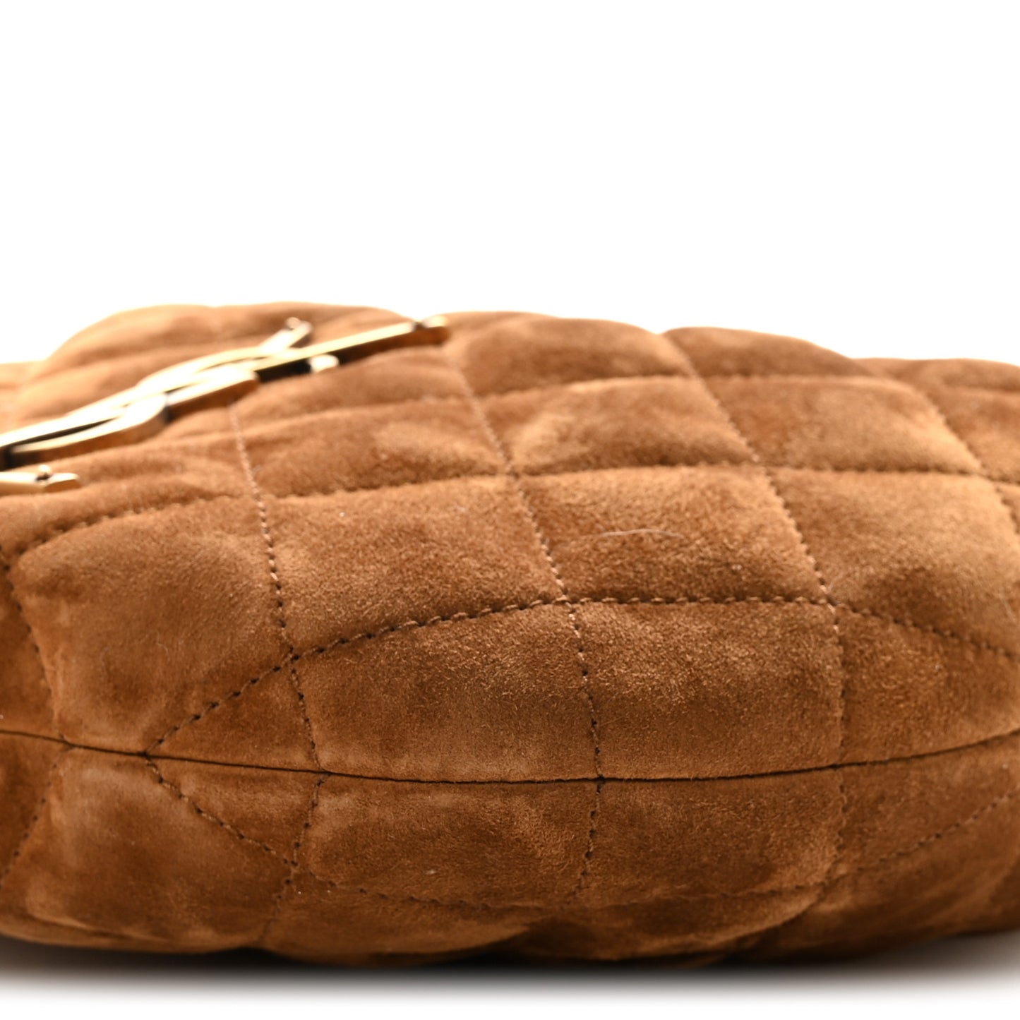 Suede Quilted Icarino Bag Cognac