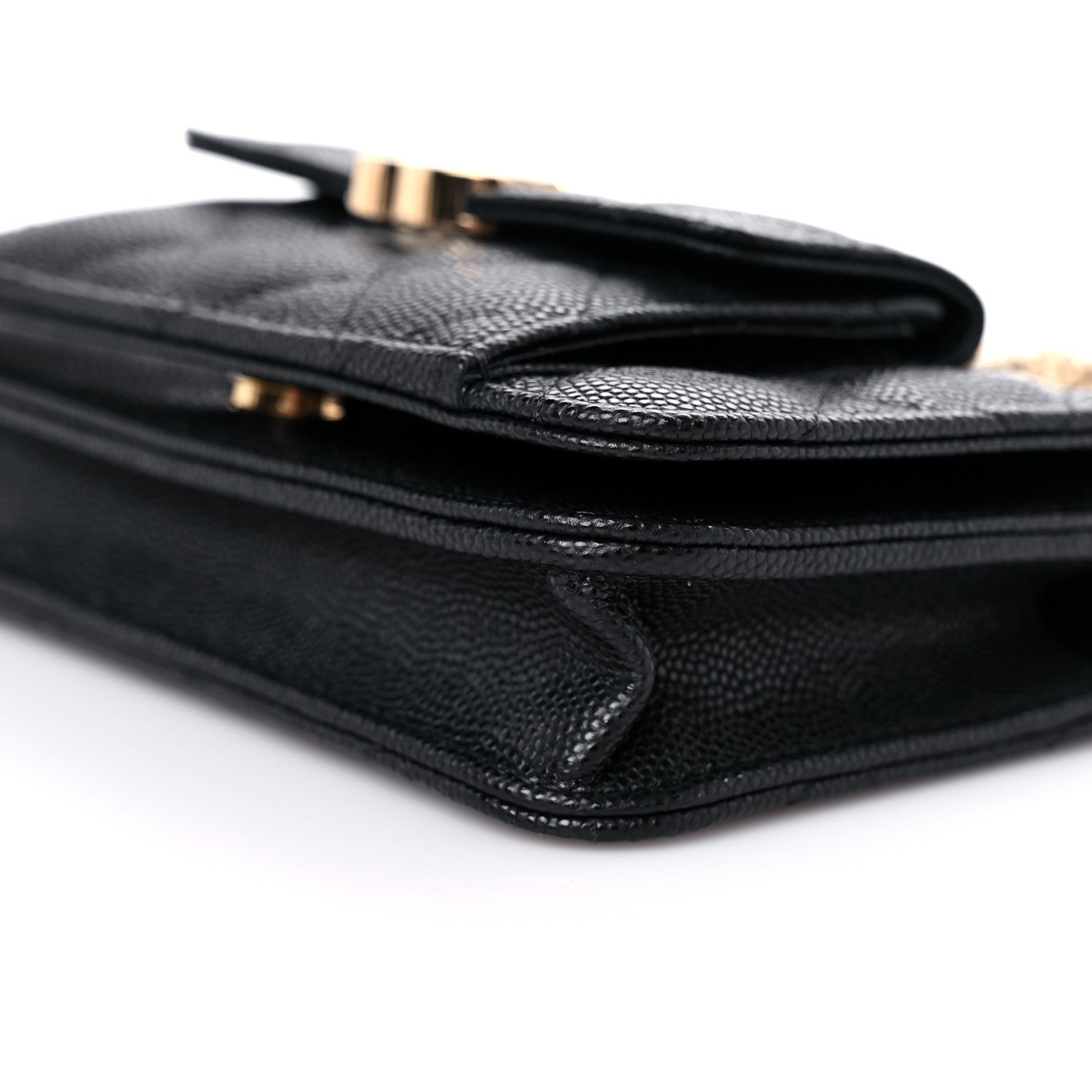 Chanel Caviar Quilted Pocket Twins Clutch With Chain Black 10 of 12