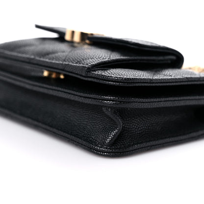 Chanel Caviar Quilted Pocket Twins Clutch With Chain Black 10 of 12