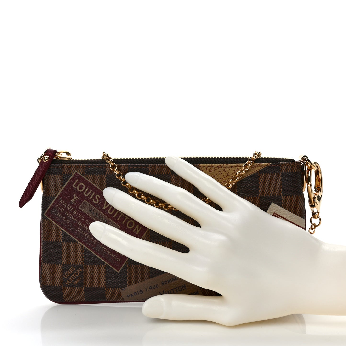 Damier Ebene Trunks Labels Pochette Milla MM
