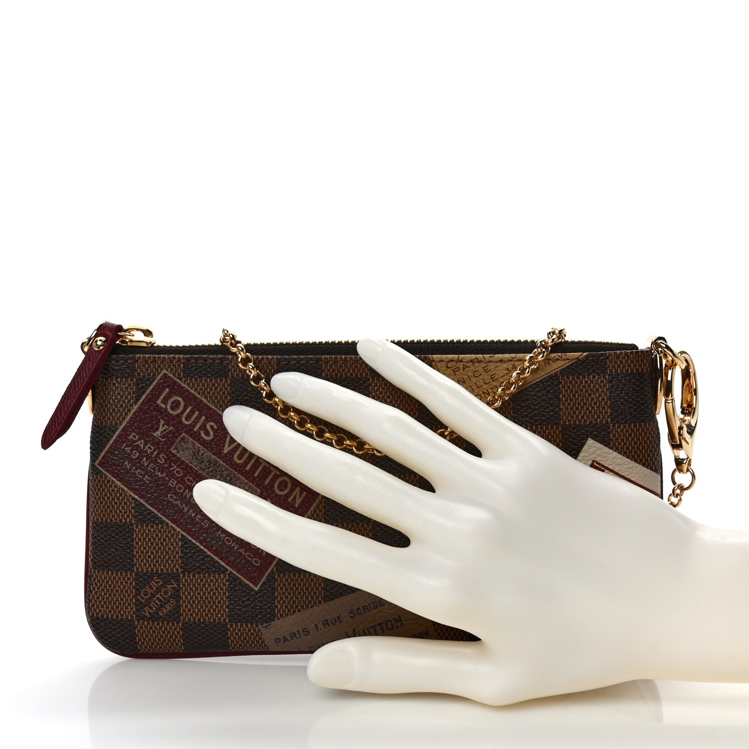 Louis Vuitton Damier Ebene Trunks Labels Pochette Milla MM 2 of 6