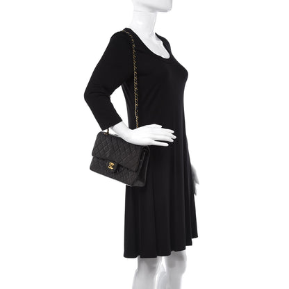 Chanel Lambskin Quilted Medium Double Flap Black 2 of 10