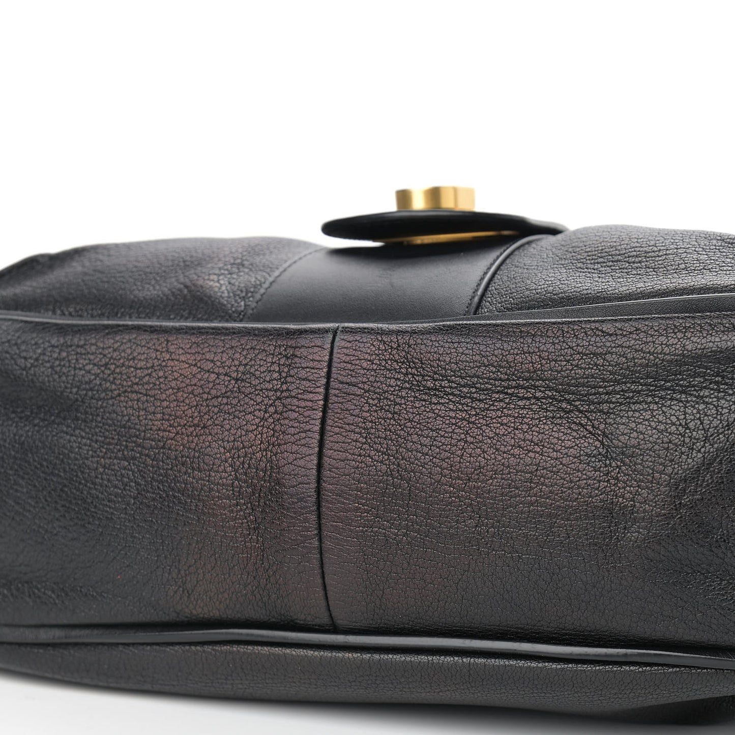 Grained Lambskin Calfskin Medium Lexa Shoulder Bag Black