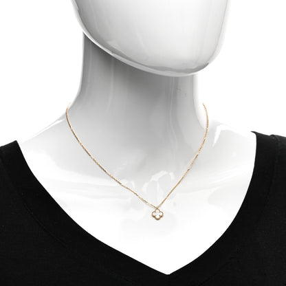 Van Cleef & Arpels 18K Yellow Gold Mother of Pearl Sweet Alhambra Pendant Necklace 2 of 6