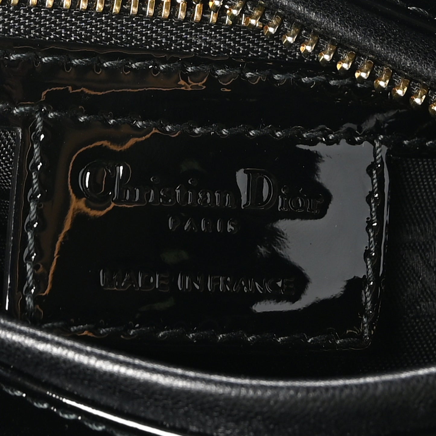 Patent Cannage Medium Lady Dior Black