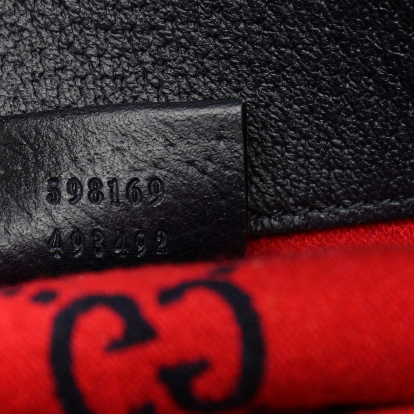 Covered Wool Textured Dollar Calfskin GG Monogram Large Tote Bag Blue Red