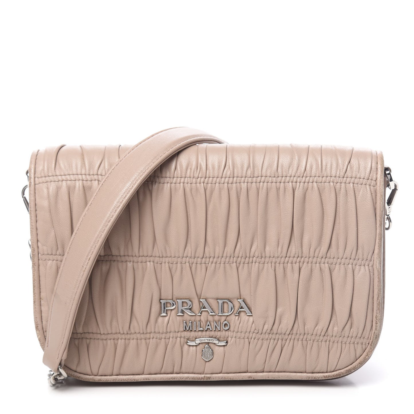 Nappa Gaufre Flap Cipria