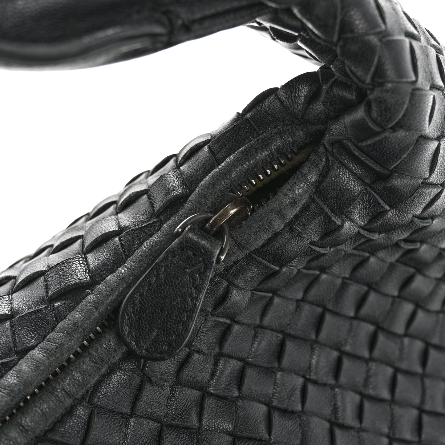 Nappa Intrecciato Large Belly Veneta Hobo Black