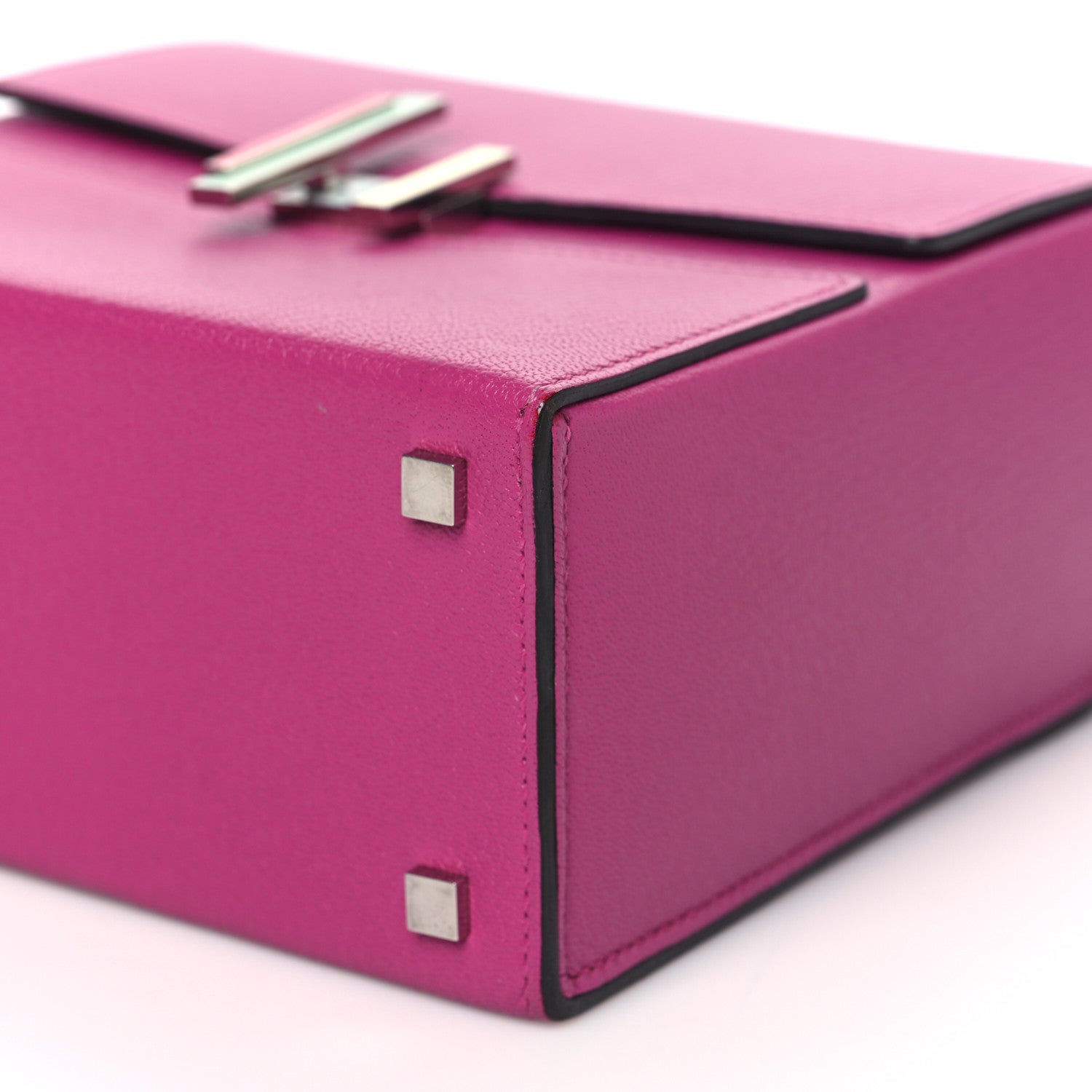 Hermes Chevre Mysore Enamel Cinhetic Boxy Top Handle Bag Rose Pourpre 10 of 10