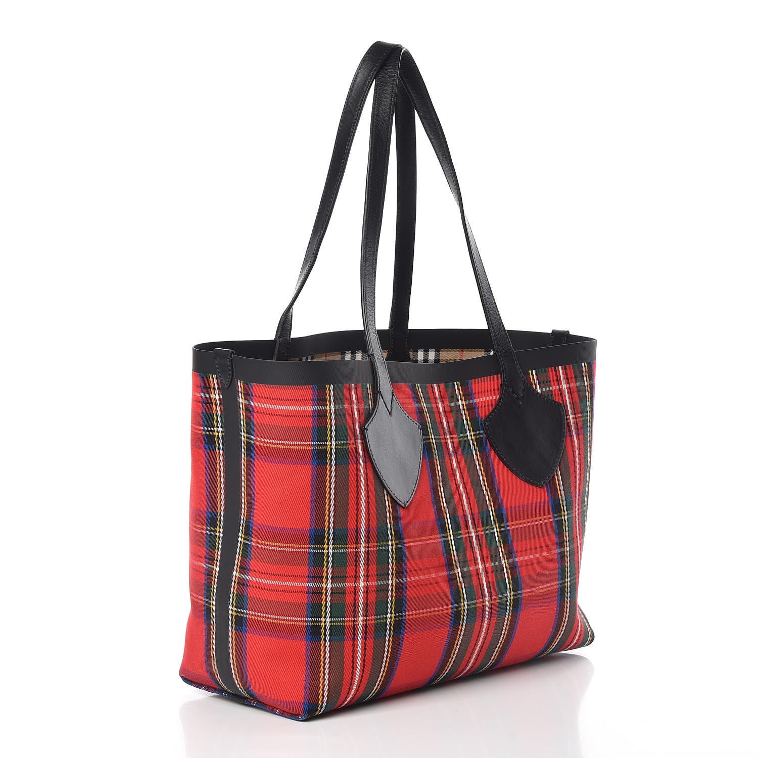 Burberry Vintage Check Medium The Giant Reversible Tote Antique Yellow Bright Red 6 of 16