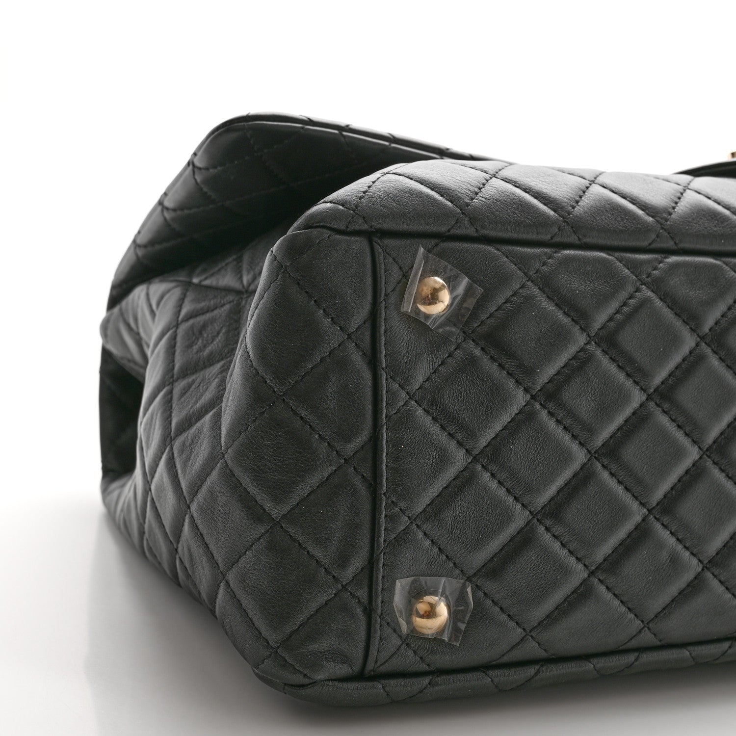 Chanel Calfskin Quilted XXL Travel Flap Bag Black 9 of 10