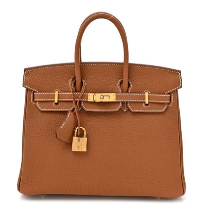 Hermes Togo Birkin 25 Gold 1 of 11