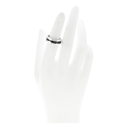 Bulgari Sterling Silver Ceramic Save The Children One-Band Ring 50 5.5 2 of 6