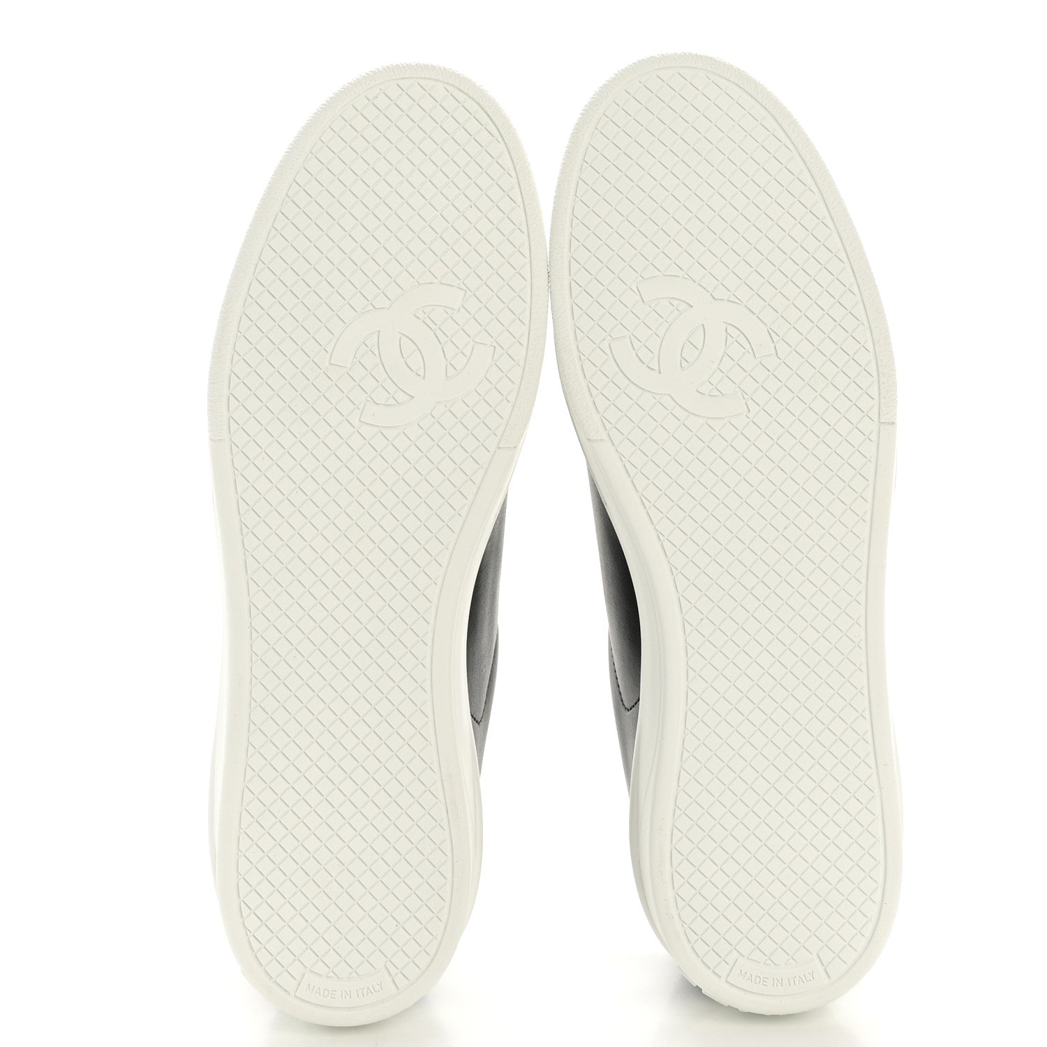 Chanel Calfskin CC Womens Sneakers 37.5 Black 6 of 10