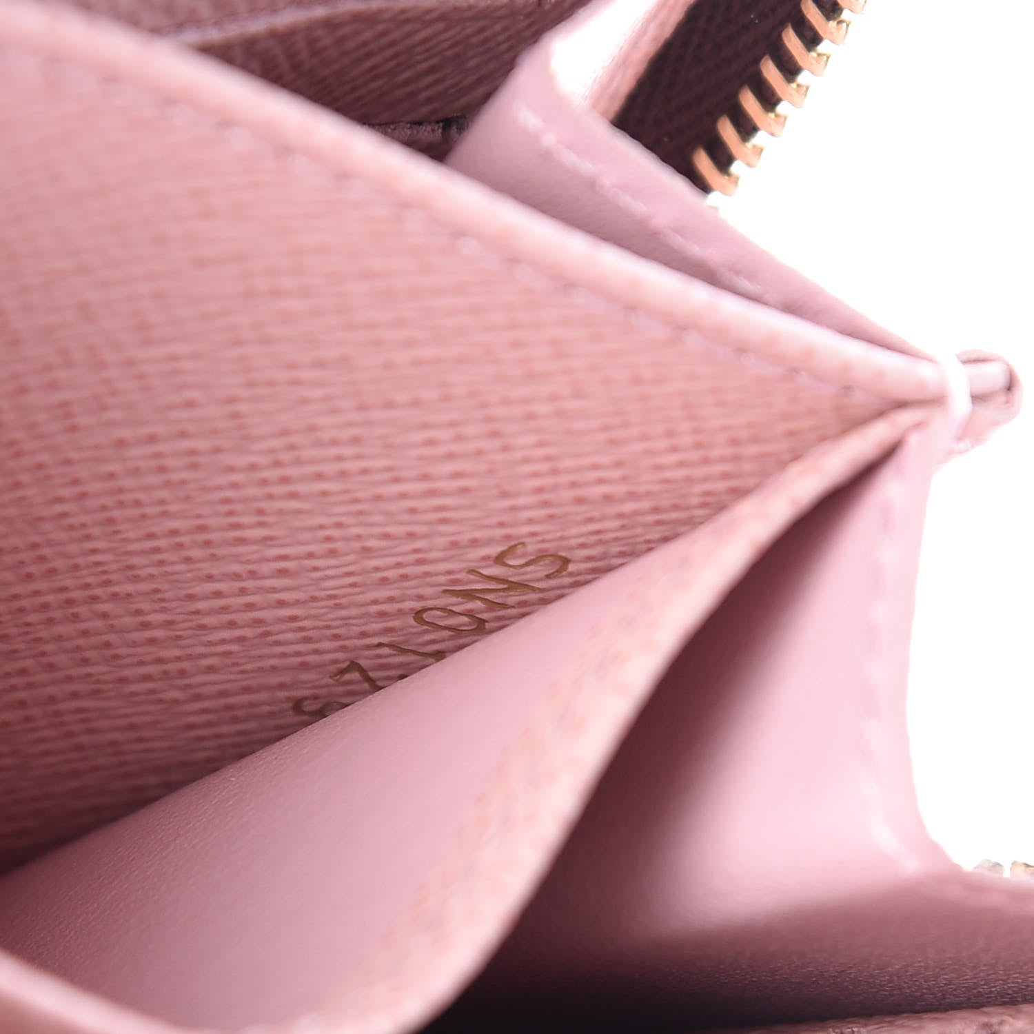 Louis Vuitton Damier Ebene Zippy Coin Purse Rose Ballerine 7 of 8