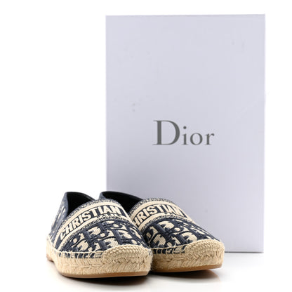 Christian Dior Oblique Embroidered Granville 15mm Espadrilles 38.5 Deep Blue 20 of 20