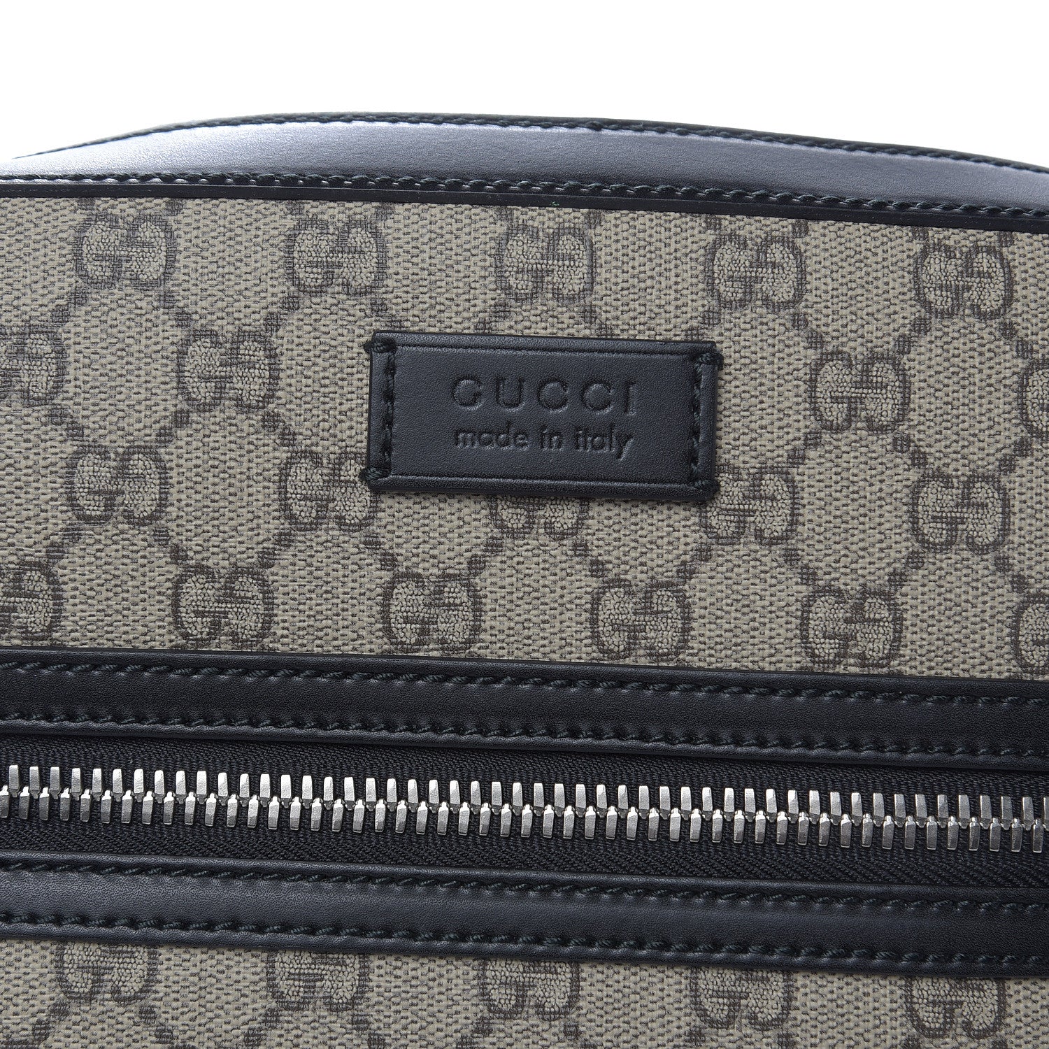 Gucci GG Supreme Monogram Flat Messenger Bag Black 8 of 12