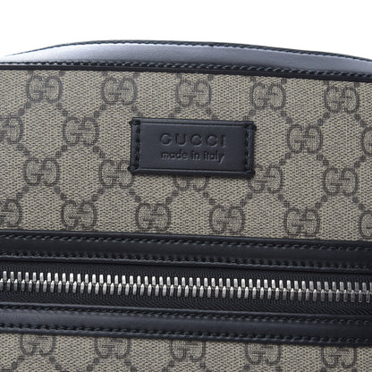 Gucci GG Supreme Monogram Flat Messenger Bag Black 8 of 12