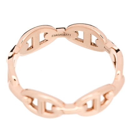 Hermes 18K Rose Gold PM Chaine d'Ancre Enchainee Ring 56 7.5 6 of 7