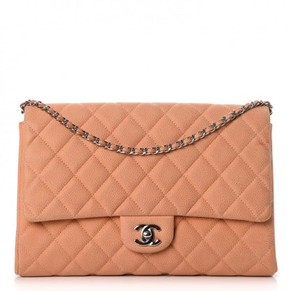 Chanel Iridescent Caviar Clutch with Chain Flap Beige 1 of 9
