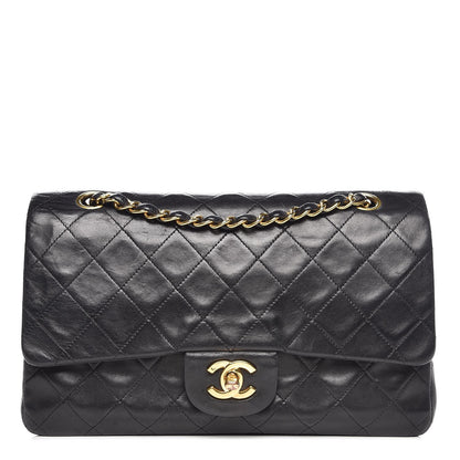 Chanel Lambskin Quilted Medium Double Flap Black 1 of 20