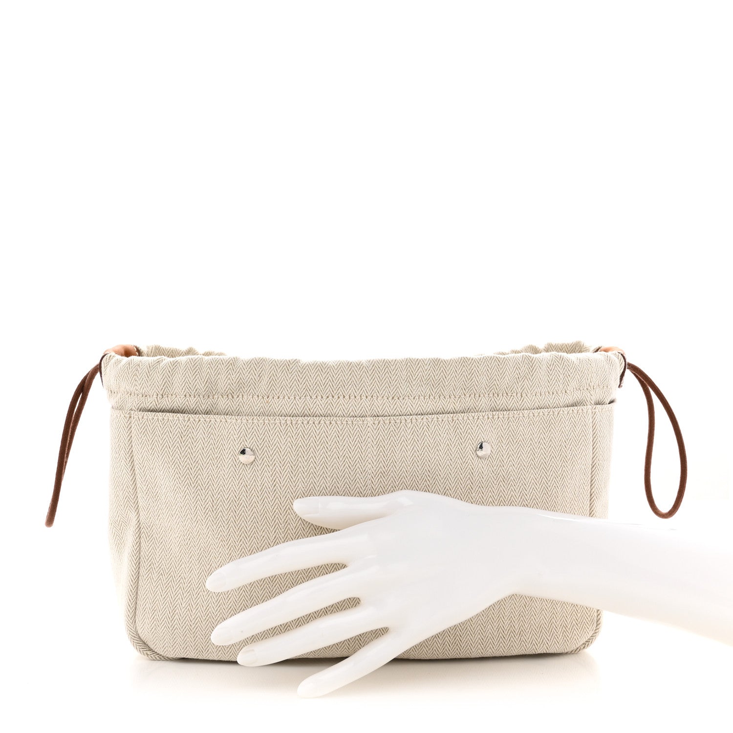 Hermes Canvas Barenia Fourbi 25 MM Pouch Naturel Fauve 2 of 10