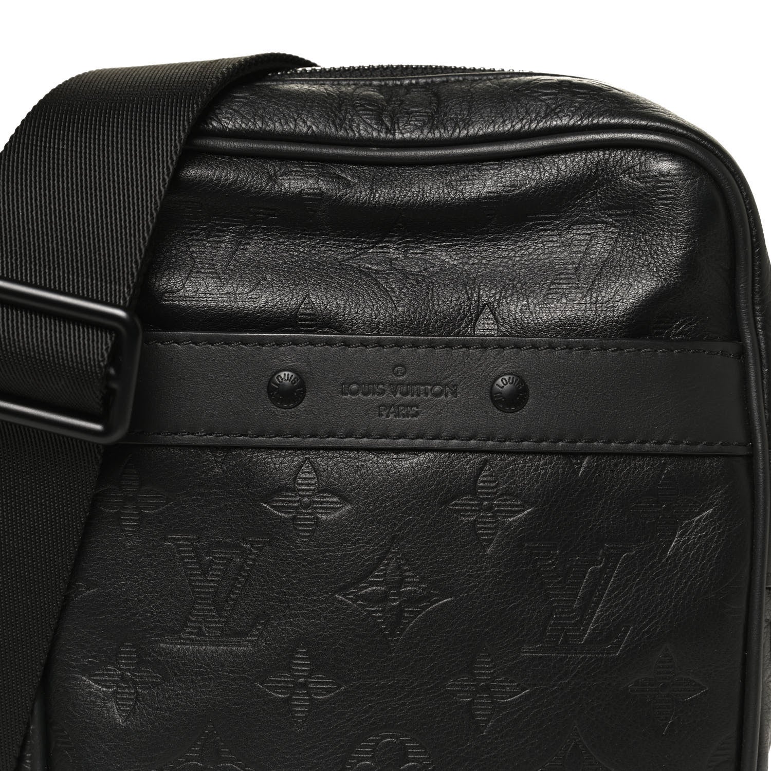 Louis Vuitton Calfskin Monogram Shadow Danube PM Black 8 of 10