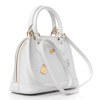 Louis Vuitton Epi Love Lock Alma BB White 3 of 9