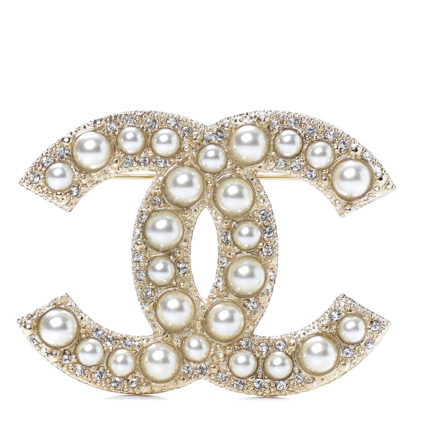 Pearl CC Brooch Light Gold