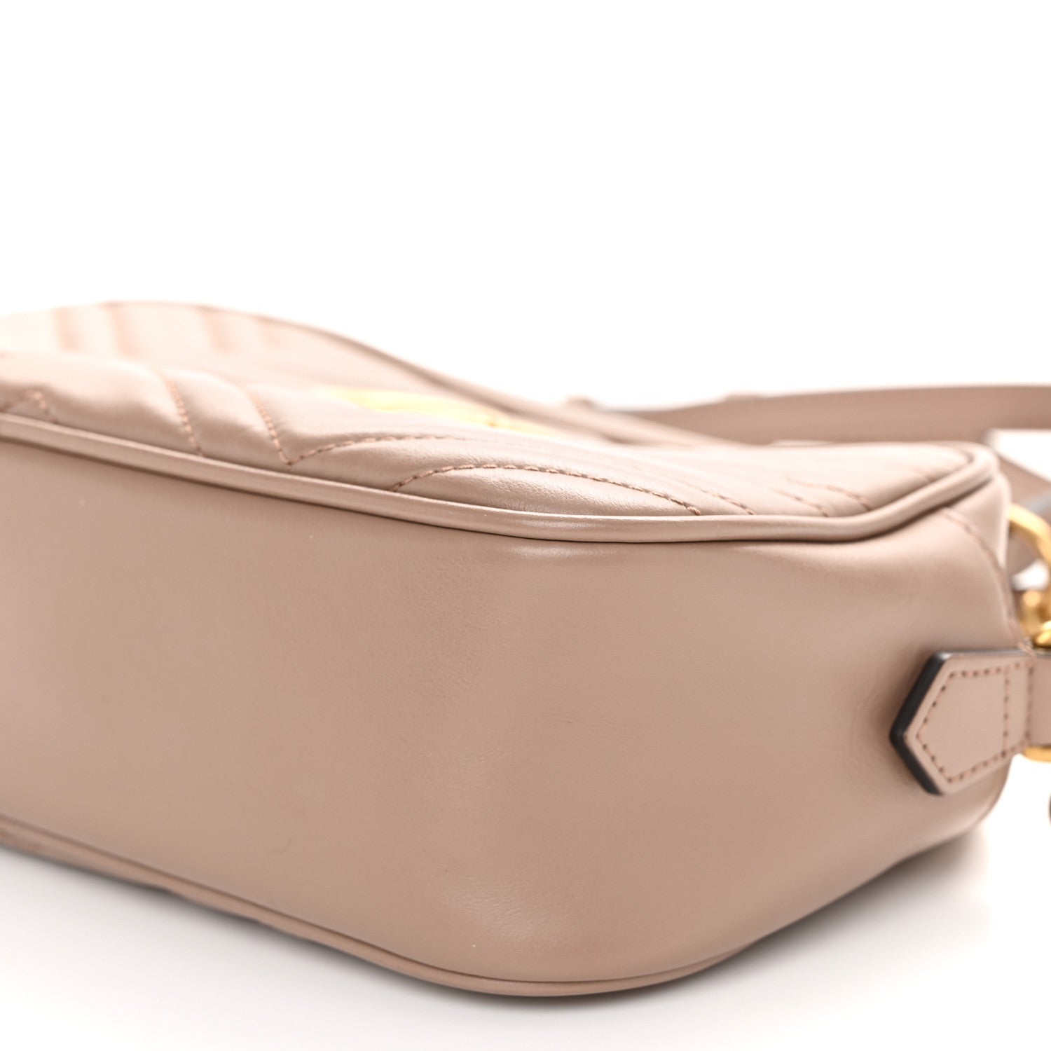 Gucci Calfskin Matelasse Small GG Marmont Chain Shoulder Bag Porcelain Rose 10 of 13