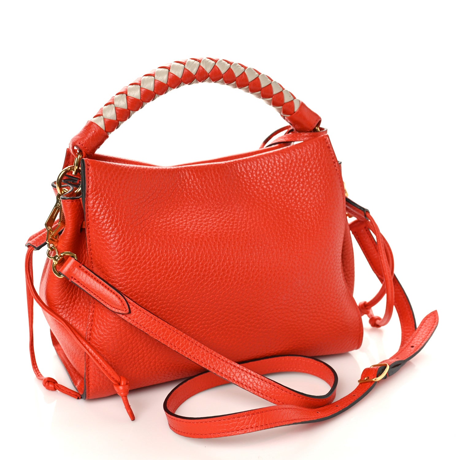 Mulberry Heavy Grain Small Iris Tote Coral Orange 3 of 8