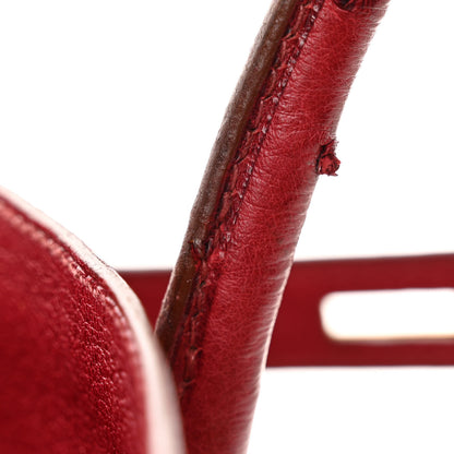 Hermes Ostrich HAC Birkin 32 Rouge Vif 12 of 12