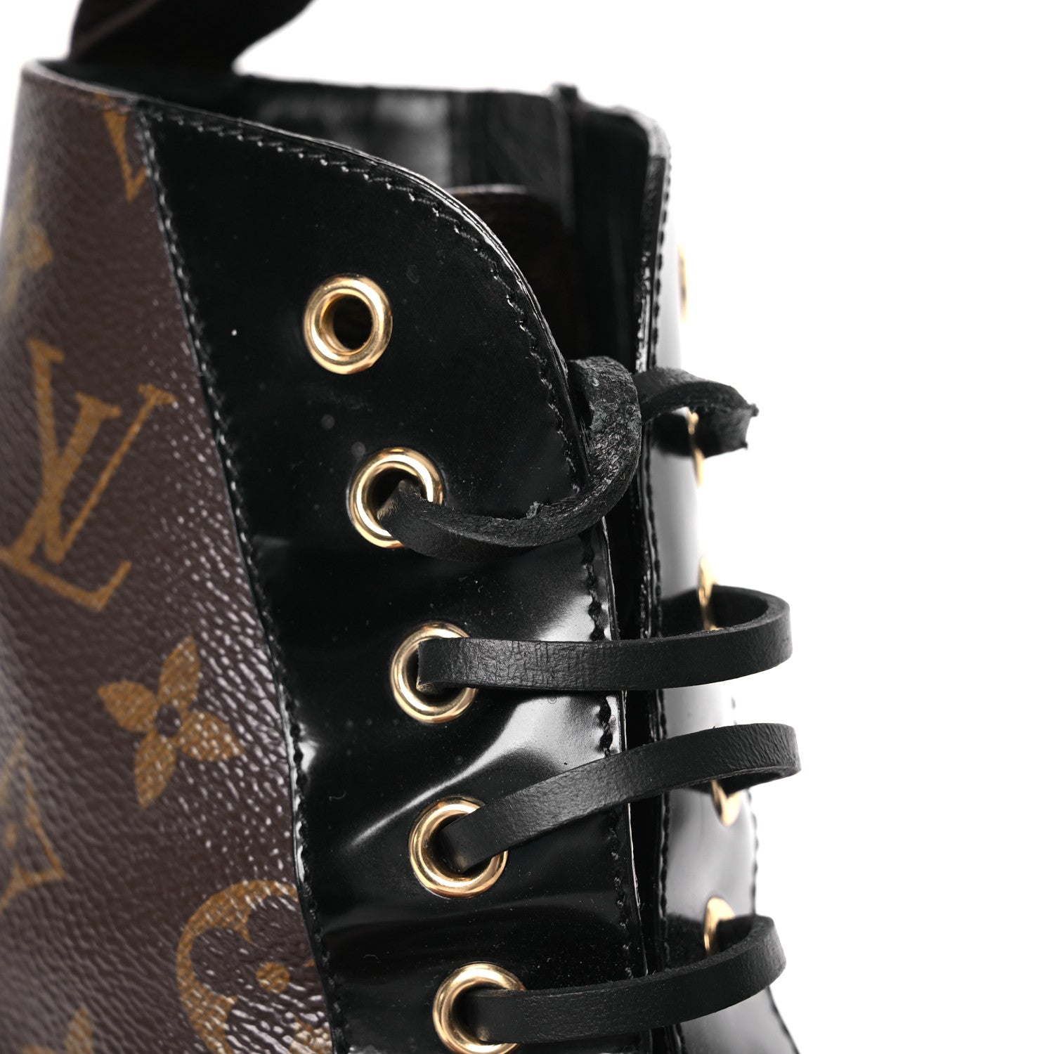 Louis Vuitton Patent Calfskin Monogram Star Trail Ankle Boots 40 Black 11 of 15