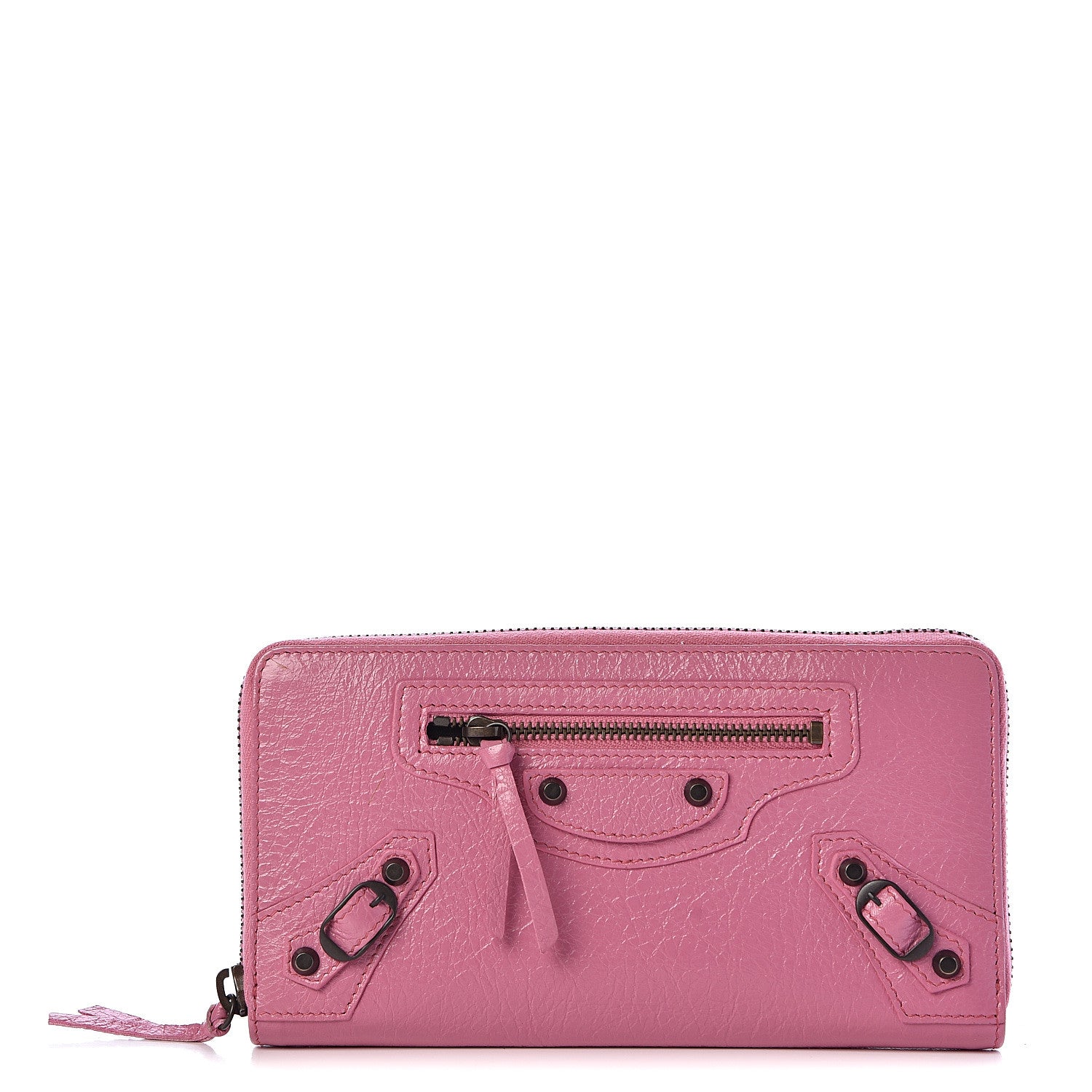 Balenciaga Agneau Classic Hardware Continental Zip Around Wallet Rose Guimauve 1 of 8
