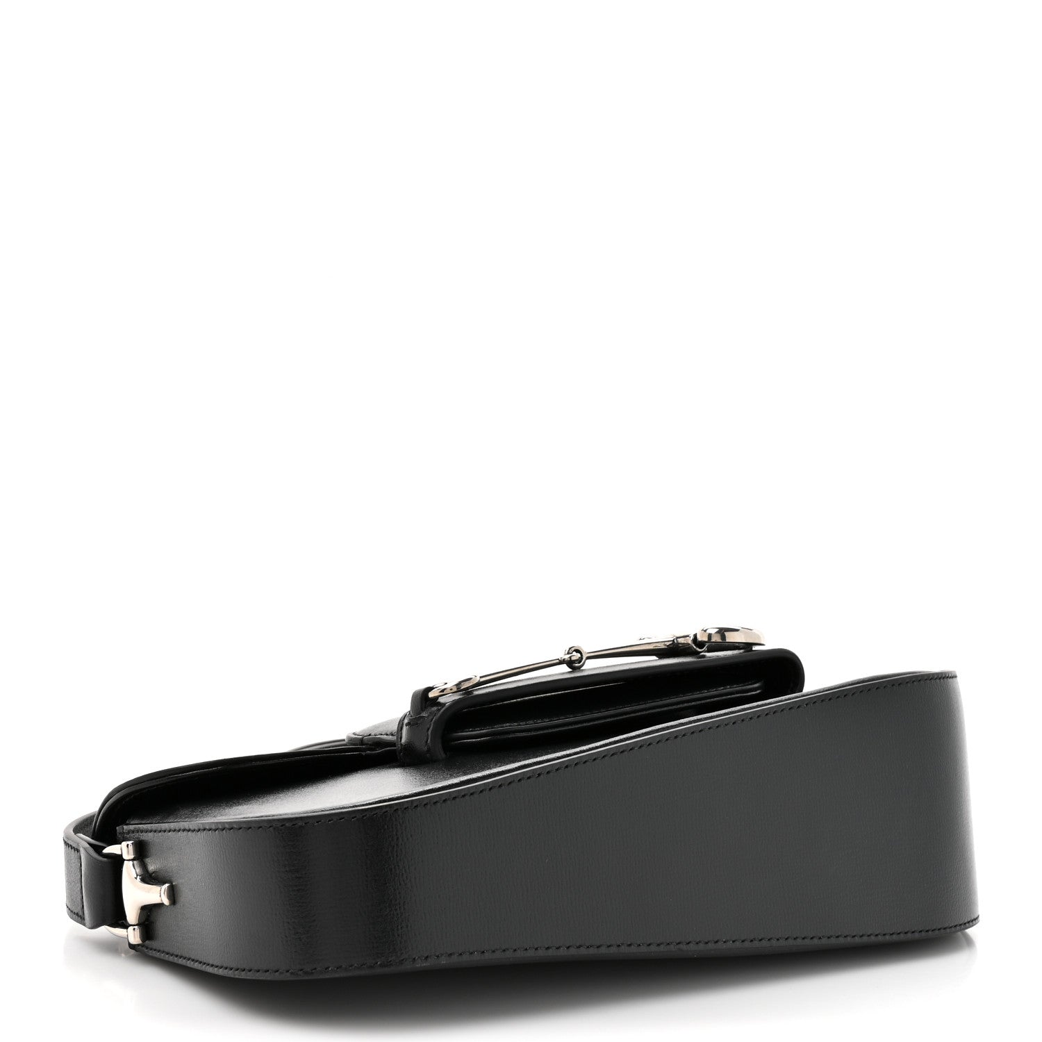 Gucci Demetra Small Horsebit 1955 Asymmetric Shoulder Bag Black 4 of 11