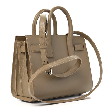 Saint Laurent Grained Calfskin Nano Sac de Jour Dark Beige 3 of 13