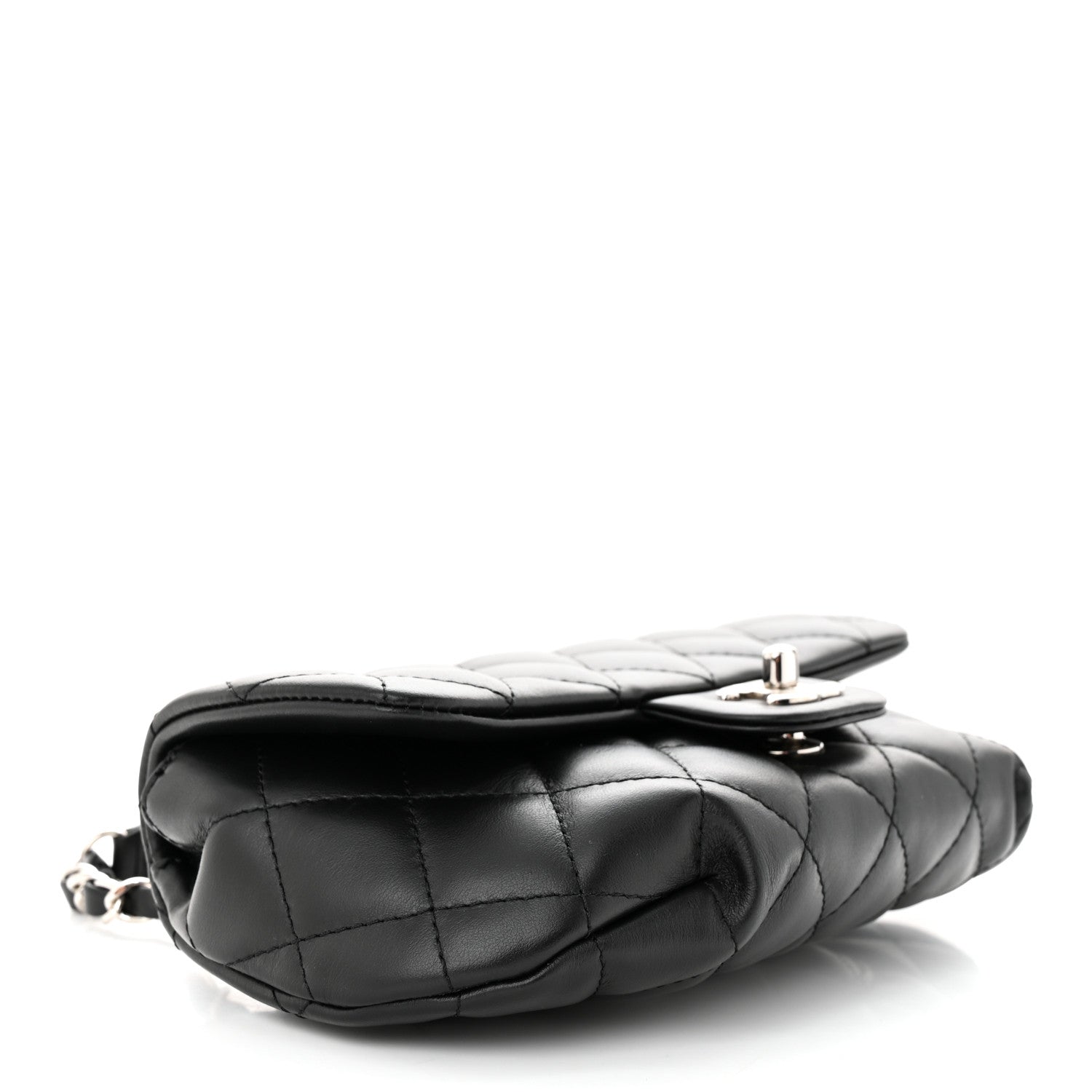 Chanel Calfskin Quilted CC Uniform Flap Belt Bag Black 4 of 11