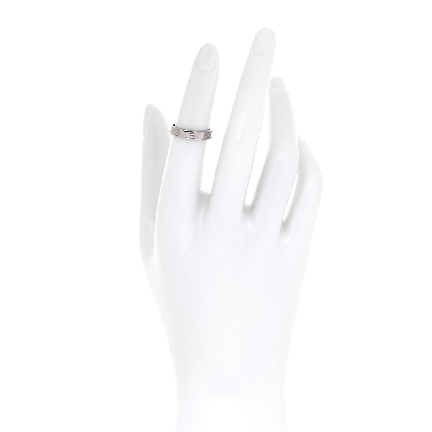 Cartier 18K White Gold 3.5mm LOVE Wedding Band Ring 49 4.75 2 of 4