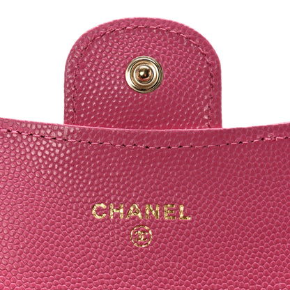 Chanel Caviar Quilted Flap Card Holder Wallet Pink 6 of 9