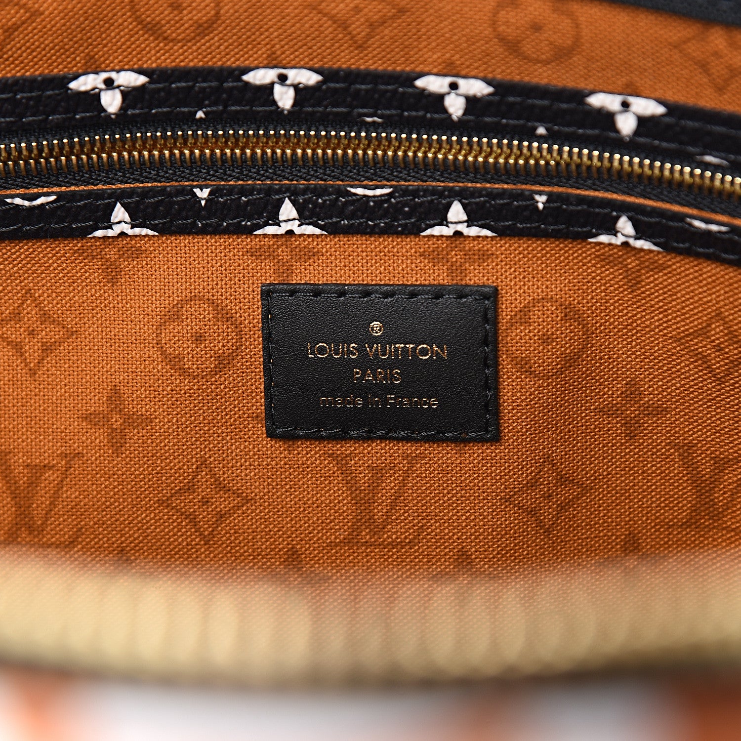 Louis Vuitton Monogram Giant Crafty Keepall Bandouliere 45 Creme Caramel Black 5 of 10