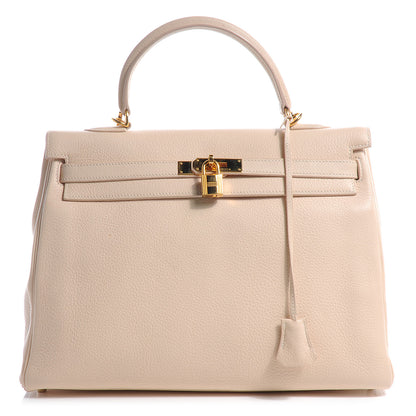 Hermes Taurillon Clemence Kelly 35 Poudre 1 of 12