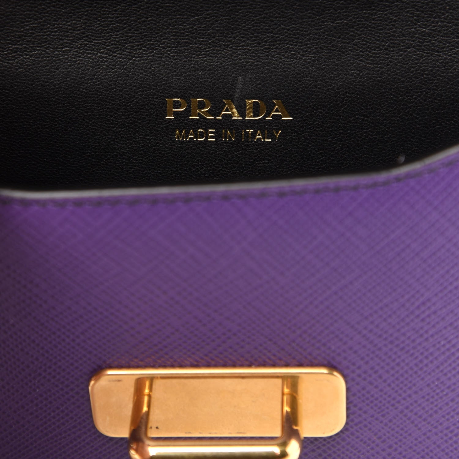 Prada Saffiano Astrology Mini Cahier Bag Viola Black 6 of 9